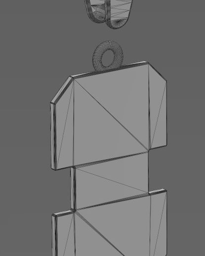 wf1.jpg 带保释金的珐琅缺口长方形 emrald 形吊坠挂件 3D 打印模型