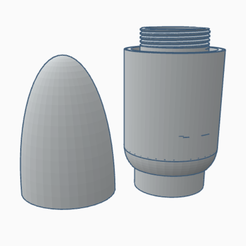 CARGO-pic.png Model rocket BT60 size cargo nosecone.
