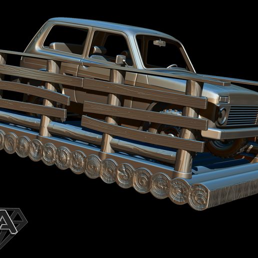 3.jpg Ausstellung - Niva auf einem Floß