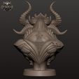 5.jpg Infernal Monster Bust - Dark Fantasy Demon Creature STL for 3D Printing | Obsidian 3D