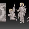 5.jpg Auferstehung Christi mit Engeln - 3D Relief Komposition
