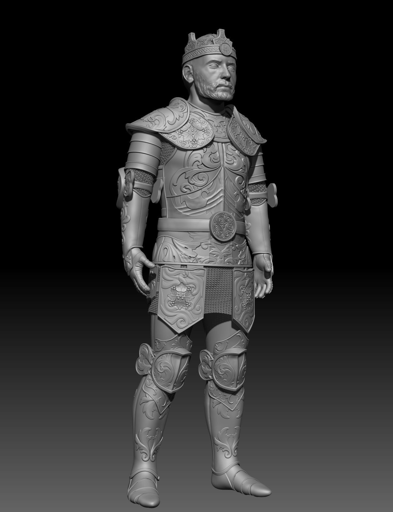 Download STL file Bust of an Ancient King and full sized model • 3D ...