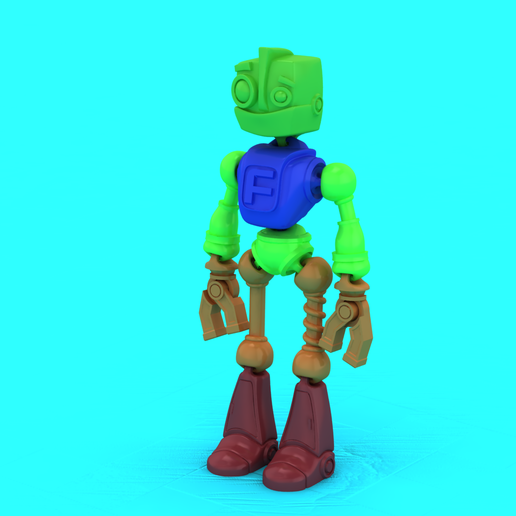 Cute Cartoon Robot 3D Model