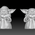 gris.png Fichier STL Baby Yoda "GROGU" L'enfant - Le Mandalorien - Impression 3D - 3D FanArt・Modèle à imprimer en 3D à télécharger, HIKO3D