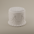 15.png Verzierte Torte STL - Silikonform Master Modell