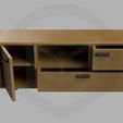 DH_living22_3.jpg Living room Tv stand with functional doors, shelves and drawer mono/multi color 3D 3MF file