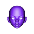 bjd black head face.stl Bjd Black Head estilo afro