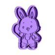 Conejito Jardinero.stl Cookie Cutter Cookie Cutter Lapin de Pâques Lapin de Pâques Cookies Cookies Cookies Cookies