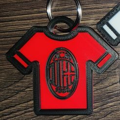 IMG_20220416_074031~4.jpg STL file Portachiavi Milan, Milan keychain・3D printing template to download