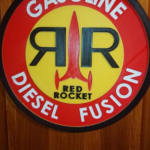 Free STL file Red Rocket Sign / Coaster・3D print design to download・Cults