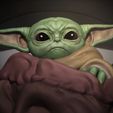yoda01.jpg Baby Yoda "GROGU" The Child - The Mandalorian - 3D Print - 3D FanArt