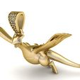 render2.jpg Golden Sky Dragon Pendant – Flying Fantasy Creature 3D Jewelry Model (STL/OBJ)