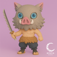 inosuke.png Demon Slayer (Kimetsu no Yaiba) - Colección completa de Chibi Hashira y Demonios | Pack de 10 figuras 3D de personajes STL