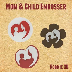 12.webp STL file FONDANT EMBOSSER - MOM AND SON・3D printable design to download