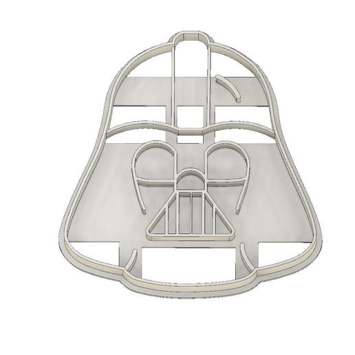 FONDANT DARTH VADER STAR WARS COOKIE CUTTER - 3D model önizlemesi