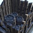 7.jpg Wooden cart on wheels with barrels 1 - Hobbit Dark Age Medieval terrain