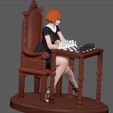 18.jpg QUEENS GAMBIT ANYA TAYLOR JOY CHESS GIRL CHARACTER STATUE 3D print model