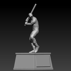 gggh.jpg Baseball player trophy statue destop - 3d Print - MLB