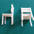 OutdoorDinningChair03.png Dollhouse Miniature 1:12 Scale Outdoor Dinning Chair - Instant Download STL file for 3D printing Pre Supported