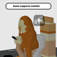 Supports.png Bigfoot Scroll and Log Figurine Collectible / 3MF Included