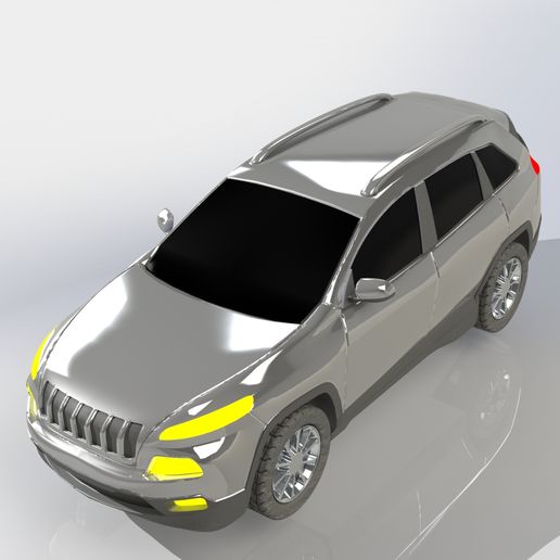 🛒 Jeep Cherokee KL (2013-2018) ARMABLE Escala 1:64・Archivo STL
