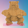 3.png Teddy bear with a sign,3D MODEL STL FILE FOR CNC ROUTER LASER & 3D PRINTER