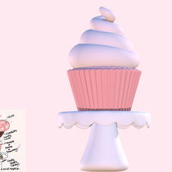 Valentine.png Cupcake with Texture
