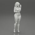 Girl-0008.jpg Tanned Stylish Brunette Girl In Short Dress 3D print model