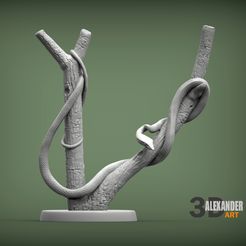 Green-Vine-Snake-1.jpg Archivo STL Modelo de impresión 3D de la serpiente de la vid verde・Diseño imprimible en 3D para descargar