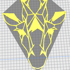 girafe.png STL file giraffe wall decoration・3D printing template to download, dorlet