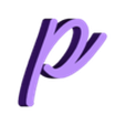 p-Lowercase.stl First name to personalize