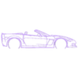 c6 cabrio.stl Wall Silhouette: Chrysler Set