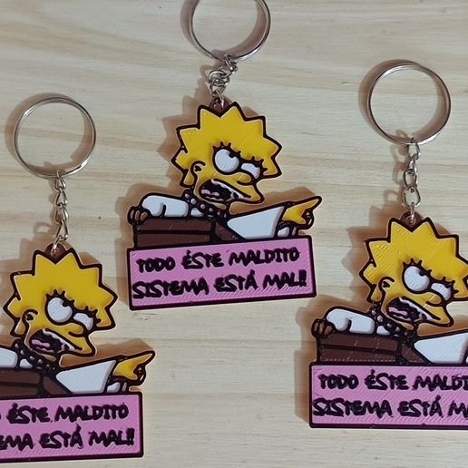 🗝️ Simpsons keychain x5・ 3D File for ・Cults