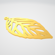Earring-leaf-2.png STL file Earring - leaf・3D printing idea to download