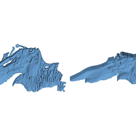 Lake Superior 3D Depth Map - Bathymetry Model for 3D Printing