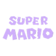 .Letras Juntas.stl Super Mario bros logo Separate Lettering and Base