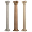3ddd1.jpg Round classic column with flutes. Classical columns