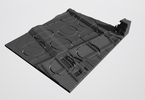 10 32s.jpg STL file 40K INDUSTRIAL BASES - TABLEWAR MAGNETIC TRAY INSERT WITH BASES (10x 32MM LEFT TRAY)・3D printable model to download, Z-Axis_Hobbies