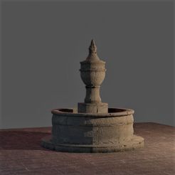 fontaine 3.jpg Fichier OBJ Fontaine de village・Objet pour imprimante 3D à télécharger