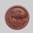 b_159.jpg Otter Animal Head Otter Animal Medallion for CNC Router Laser & 3D Printer