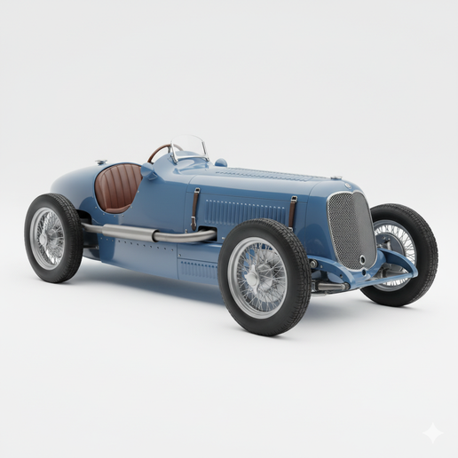 Maserati 8CM prototype race car STL, 1:12 car STL, Le Mans car STL, sci fi car STL, car workshop STL, car desk decor STL, 1:32 car STL, automobile STL, realistic car STL, high detail car STL, 1:8 car STL, split parts car STL, Hot Wheels scale car STL, car