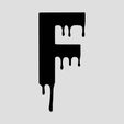 F.jpg Spooky Blood Dripping Halloween Letter Set (3D Models and Source SVGs)