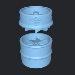 Captura-de-Pantalla-2023-03-30-a-las-18.12.28.jpg Fichier STL GRINDERKING GRINDER WEED BARRIL ESTRELLA GALICIA 3D 70X70X80MM EASY PRINT CUT AND KEYED・Design imprimable en 3D à télécharger