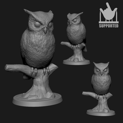 1.png STL file royal owl・Design to download and 3D print