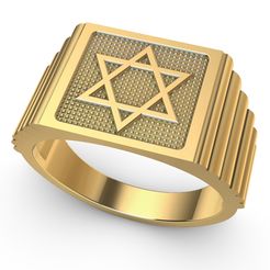 1.jpg Archivo STL Estrella de David - Anillo Estrela de Davi - Anel・Diseño de impresión en 3D para descargar