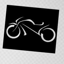 silhouette-moto.jpg Archivo STL plantilla silueta moto・Modelo de impresora 3D para descargar