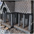 6.jpg Large Scandinavian stave church with bell tower and gable roof (Borgund stavkyrkje inspired) (15) - North Northern Norse Nordic Saga 28mm 15mm Medieval Dark Age