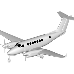 1.png Archivo OBJ Beechcraft Super King Air・Plan de impresión en 3D para descargar