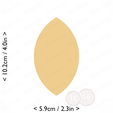 almond~4in-cm-inch-cookie.png Almond Cookie Cutter 4in / 10.2cm