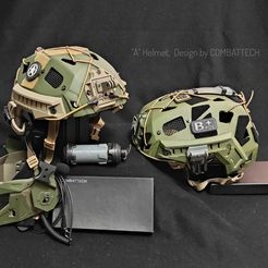 ‘A Helmet, Design by COMBATTECH STL file Airsoft Helmet JAY "A" HELMET・3D printer model to download